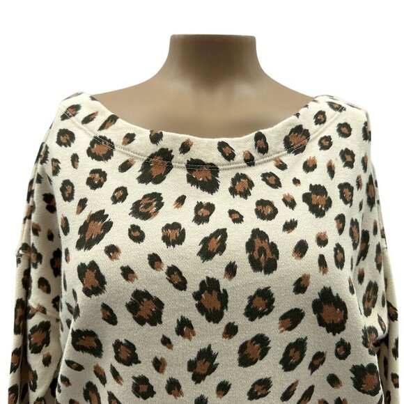 J.Crew Womens Sweater Boatneck Leopard Print Long Sleeve Pullover Cotton Small - Picture 9 of 10